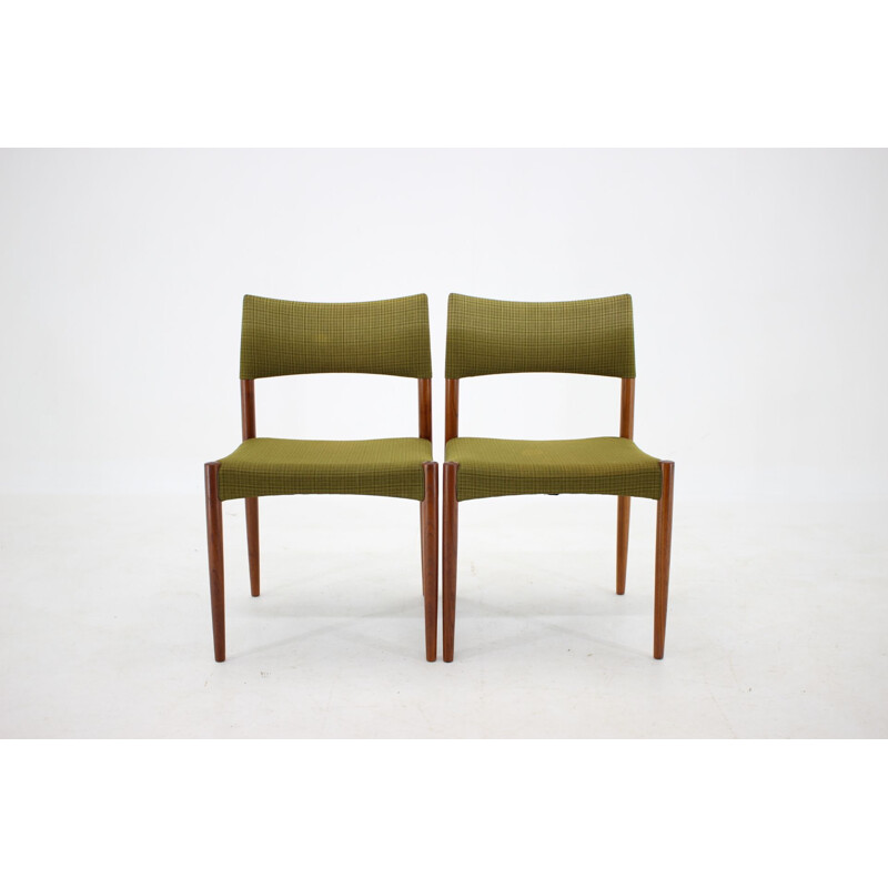 Set of 4 teak dining chairs vintage by Ejner Larsen & Aksel Bender-Madsen, 1960s