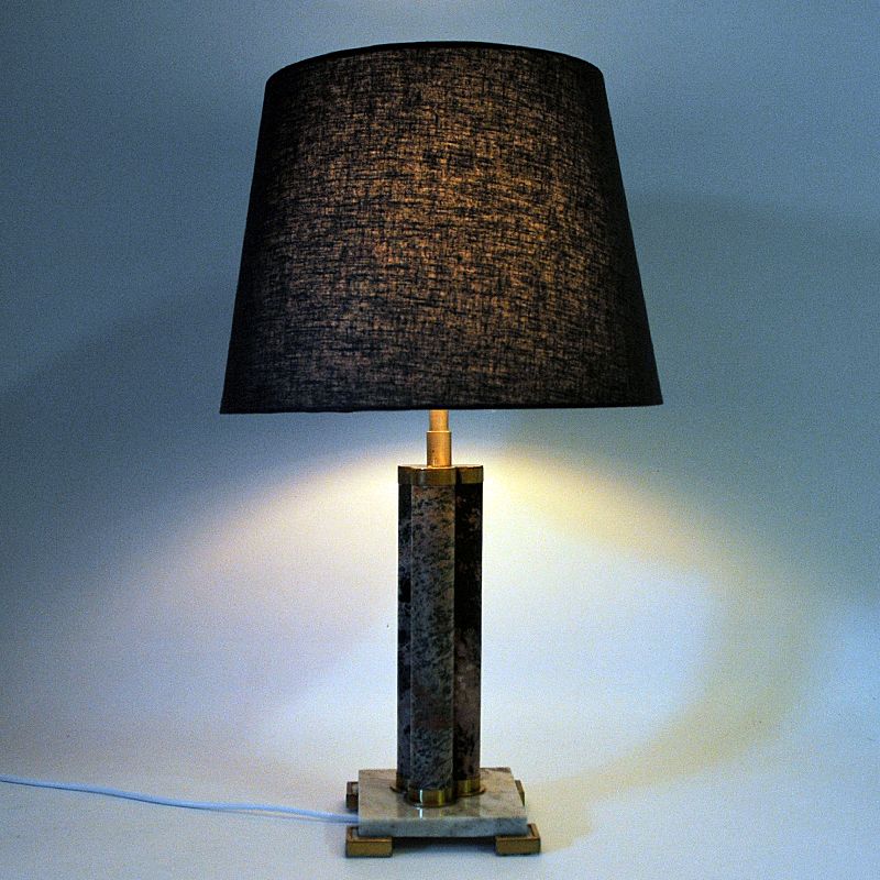 Scandinavian Vintage Granite Stoneware, Granite Table Lamp