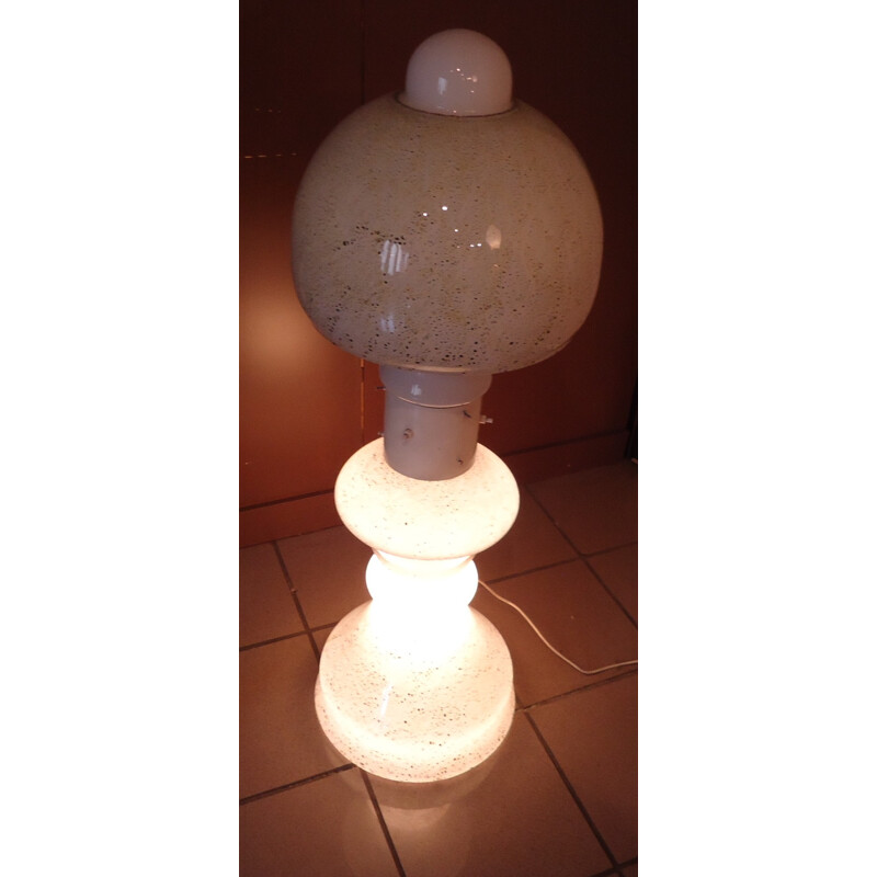 Mid-century "Mushroom" floor lamp in blown Murano glass - 1960s