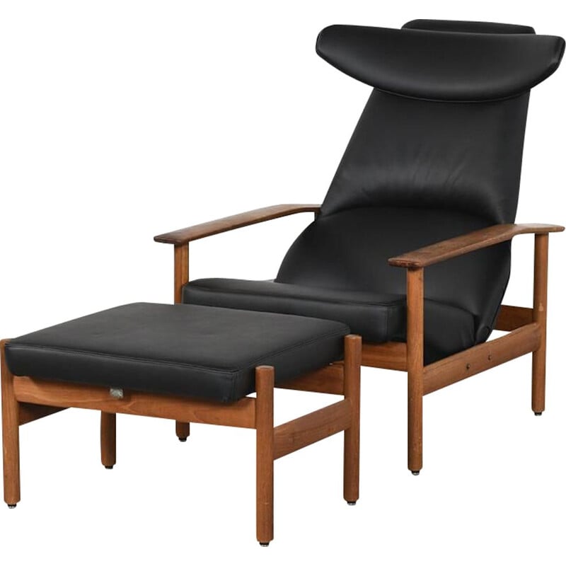 Vintage lounge chair and ottoman by Sven Ivar Dysthe