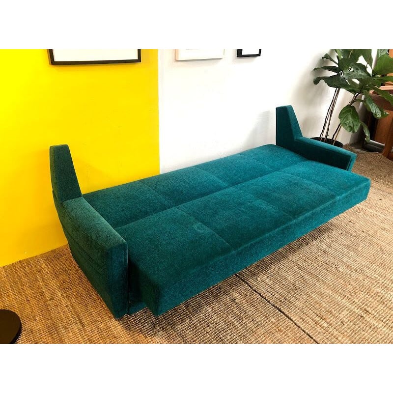 Vintage velvet sofa bed