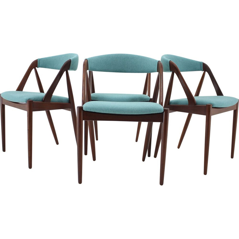Set of 4 vintage teak dining chairs Model 31 by Kai Kristiansen for Shou Andersen, Denmark 1960s
