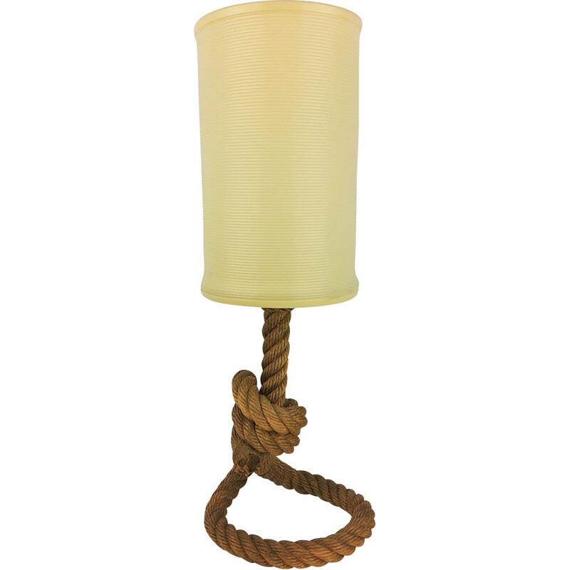 Vintage rope lamp by Audoux-Minet, 1950