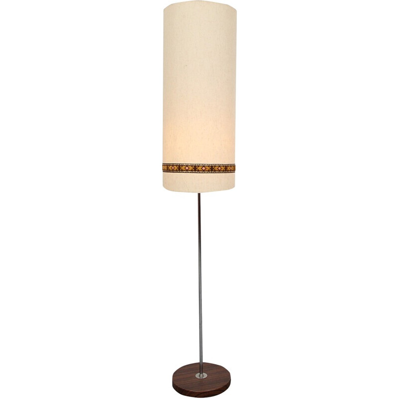Floor lamp with lamp shade in textil - 1960s
