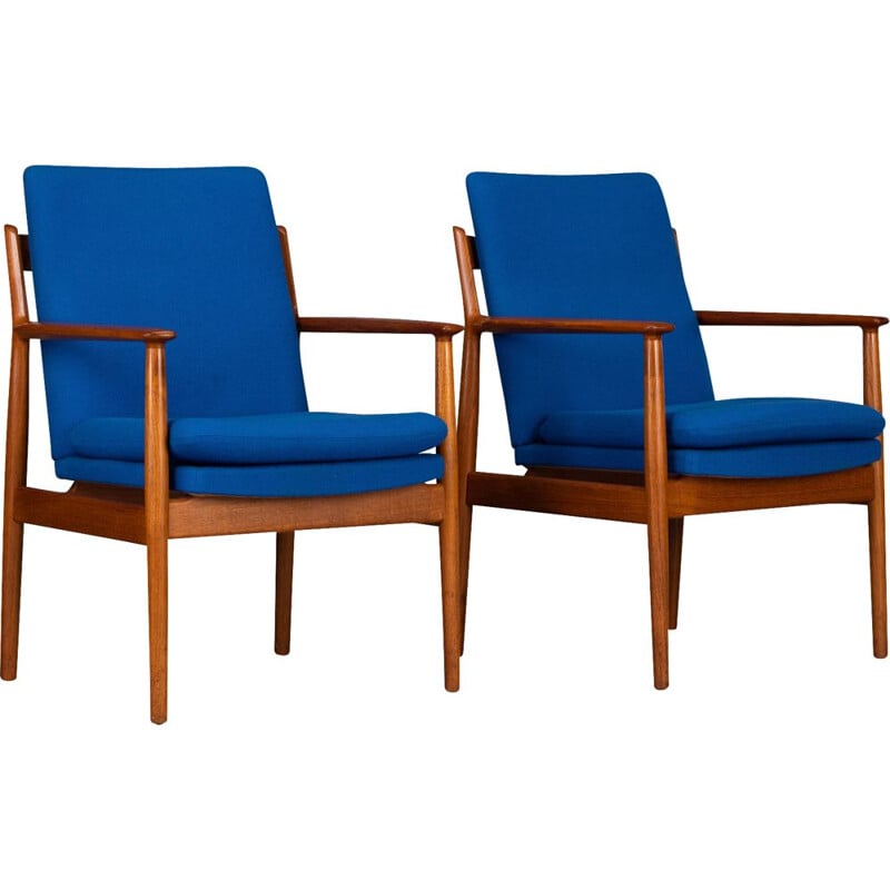 Set of 2 vintage armchair Model No. 341 by Arne Vodder for Sibast, 1970s
