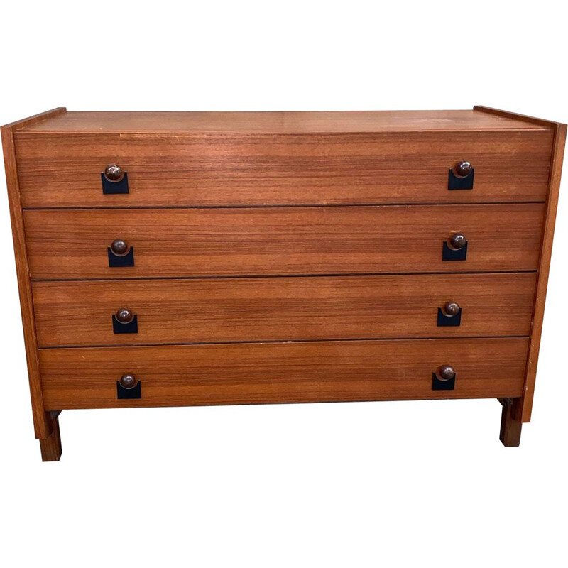 Vintage Italian teak chest of drawers, 1950