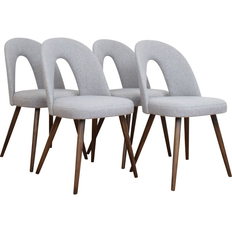 Set of 4 mid-century dining chairs by Antoni Suman for Tatra Nabytok, 1960s