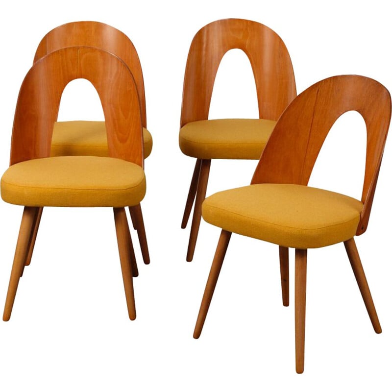 Set of 4 vintage chairs by Antonin Suman for Tatra Nabytok, Czech Republic 1960
