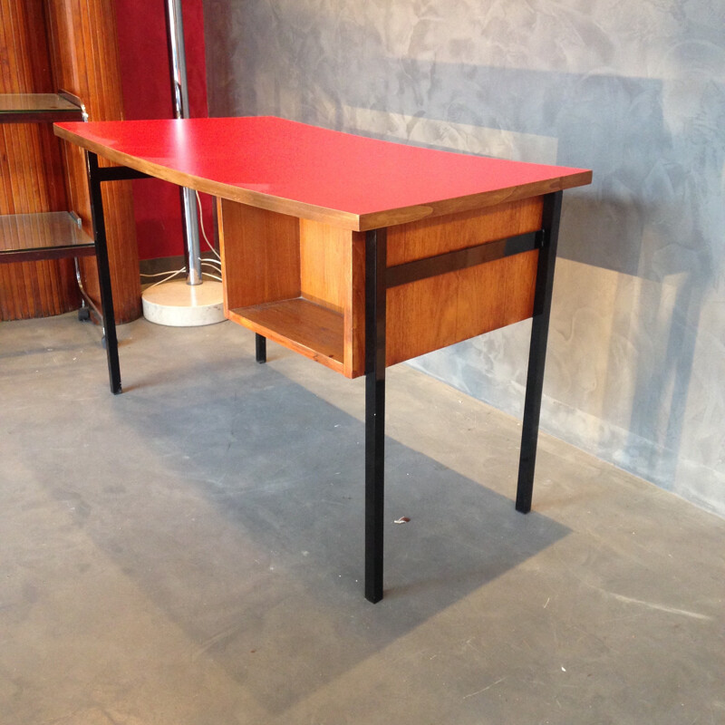 Desk with double sided box -  année 50