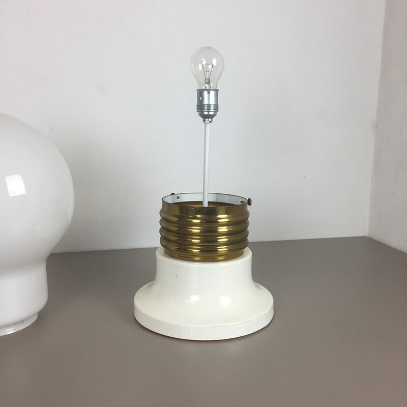 Italian bulb table light in glass - 1970s