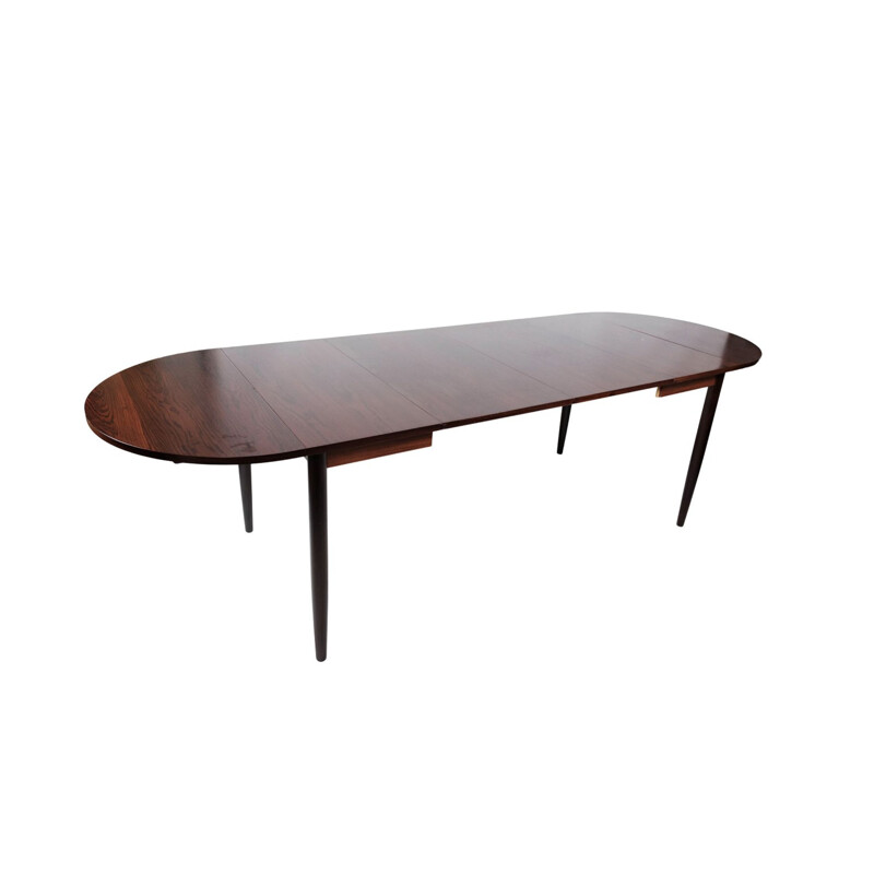 Vintage dining table in rosewood with extension plates by Arne Vodder, 1960s