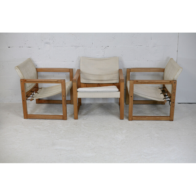 Set of 3 vintage Diana armchairs by Karin Mobring for Ikea, 1970
