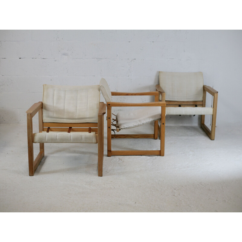 Set of 3 vintage Diana armchairs by Karin Mobring for Ikea, 1970