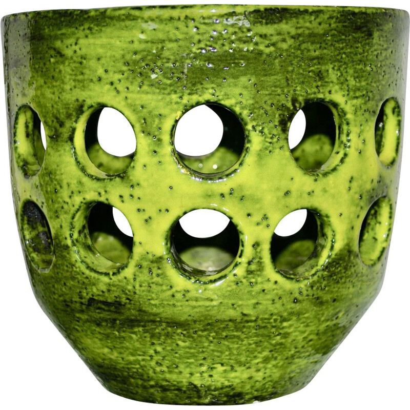 Vintage ceramic pot holder by Mado Jolain