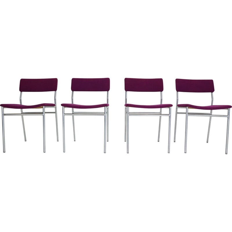 Set of 4 mid century chairs by Martin Visser for 't Spectrum Bergeijk, Netherlands 1960s