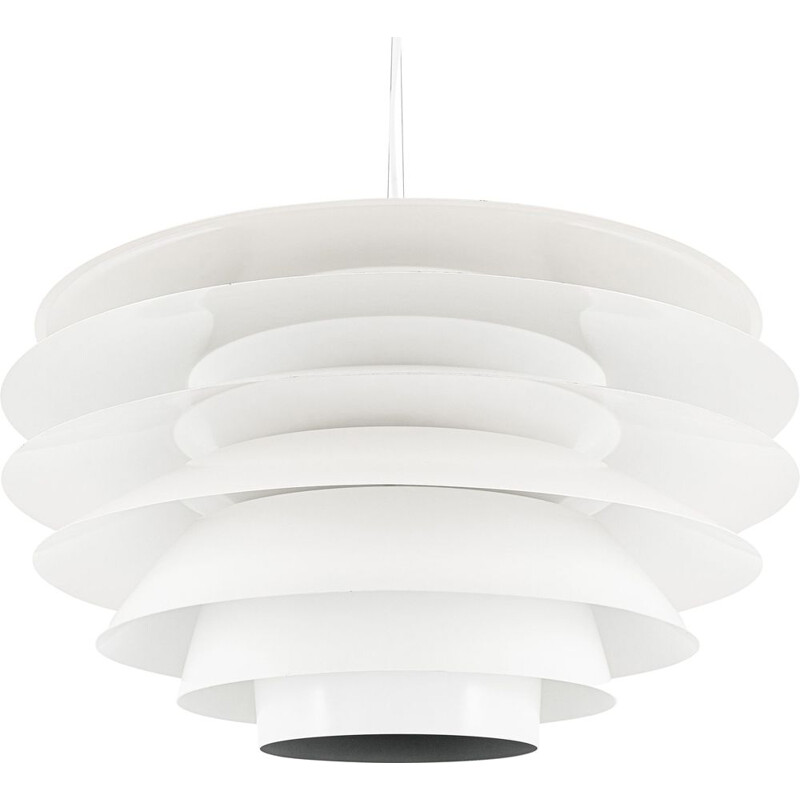 Vintage XL white Verona pendant lamp by Svend Middelboe for Nordisk Solar