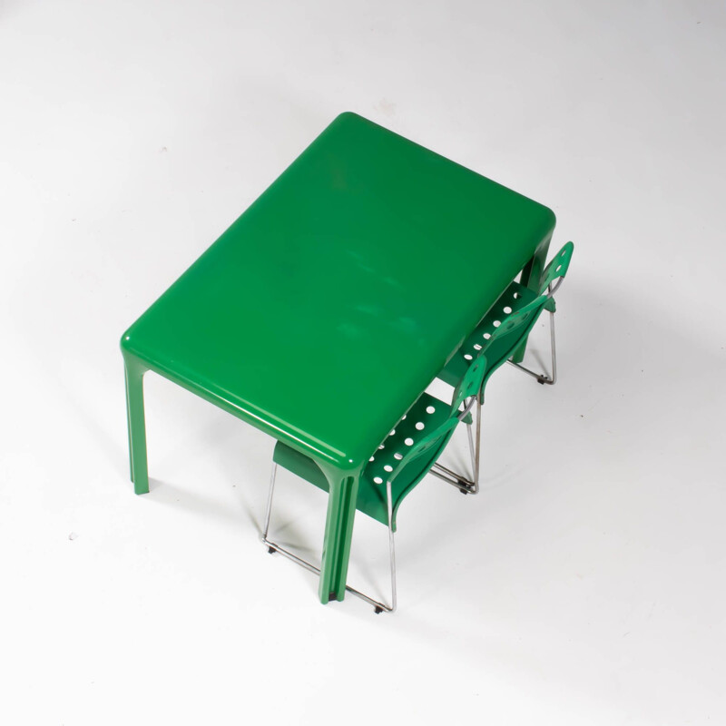 Vintage green Stadio 120 table by Vico Magistretti for Artemide, 1970s