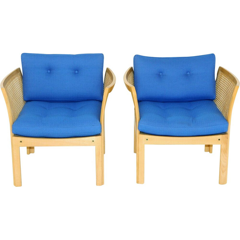 Pair of vintage armchairs by Illum Wikkelsø, 1980