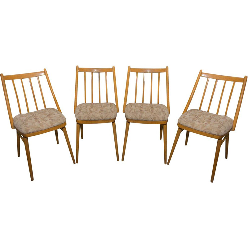 Set of 4 mid century dining chairs by Antonín Šuman for Mier, 1960s