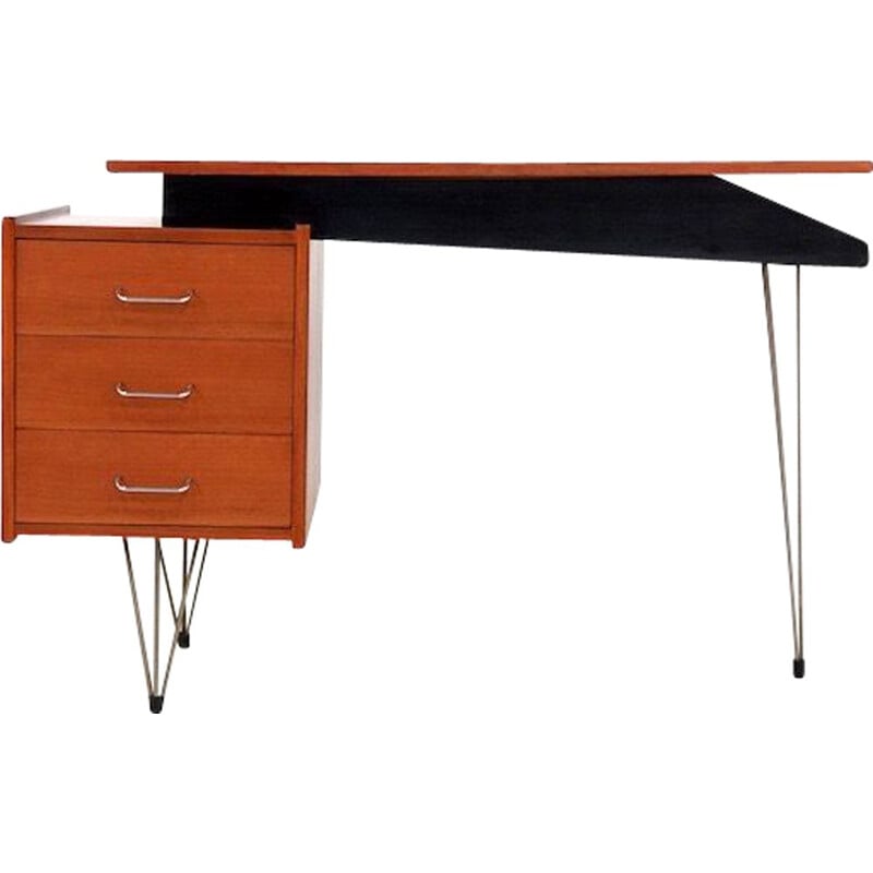 Vintage hairpin desk by Cees Braakman for Pastoe, Netherlands 1960s