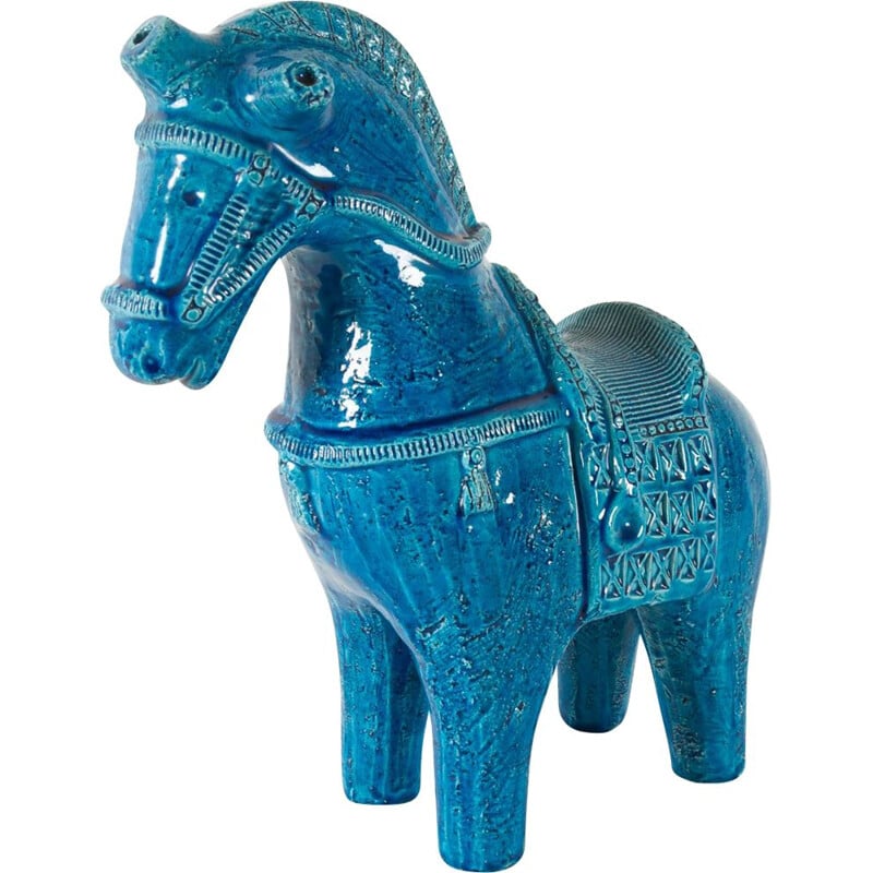 Italian vintage ceramic horse figurine by Aldo Londi for Bitossi, 1960s