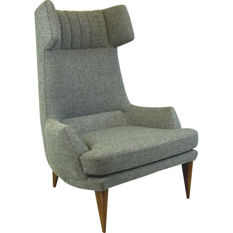 Grey Austrian mid century armchair by Oswald Haerdtl
