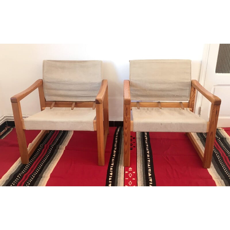 Pair of Scandinavian vintage armchairs by Karin Mobring for Ikea, 1970