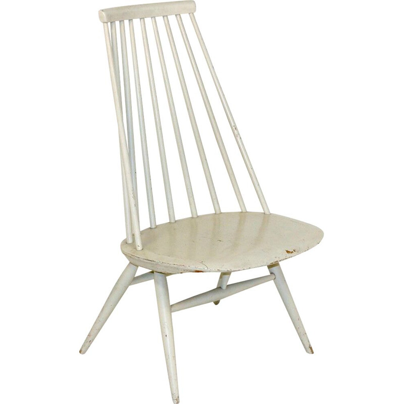 Vintage "pinnstol" beechwood chair by Ilmari Tapiovaara, 1960
