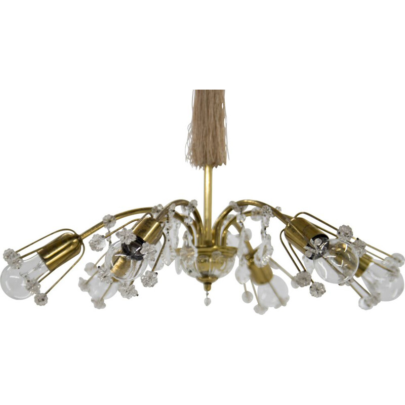 Vintage 6-flamming chandelier by Emil Stejnar for Rupert Nikoll, Austria 1950s