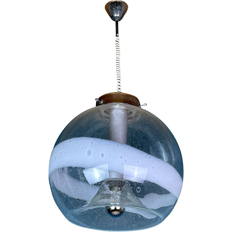 Vintage Murano glass pendant lamp by Ettore Fantasia and Gino Poli for Sothis Murano, Italy 1960s