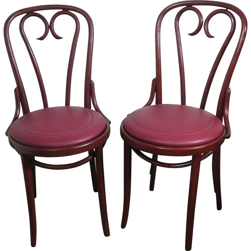 Pair of vintage chairs by Thonet Radomsko, 1950
