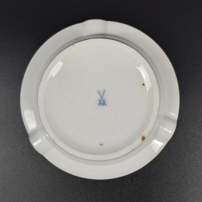 Vintage Meissen porcelain ashtray, Germany