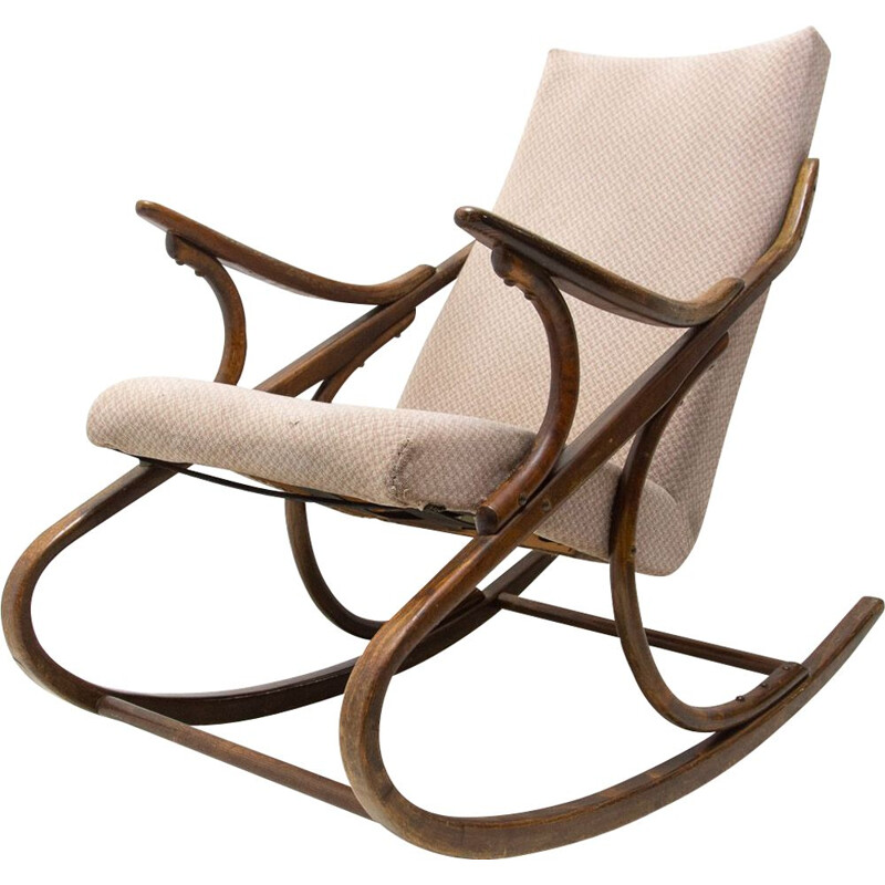 Mid century bentwood rocking chair by Ton, Czechoslovakia 1960s