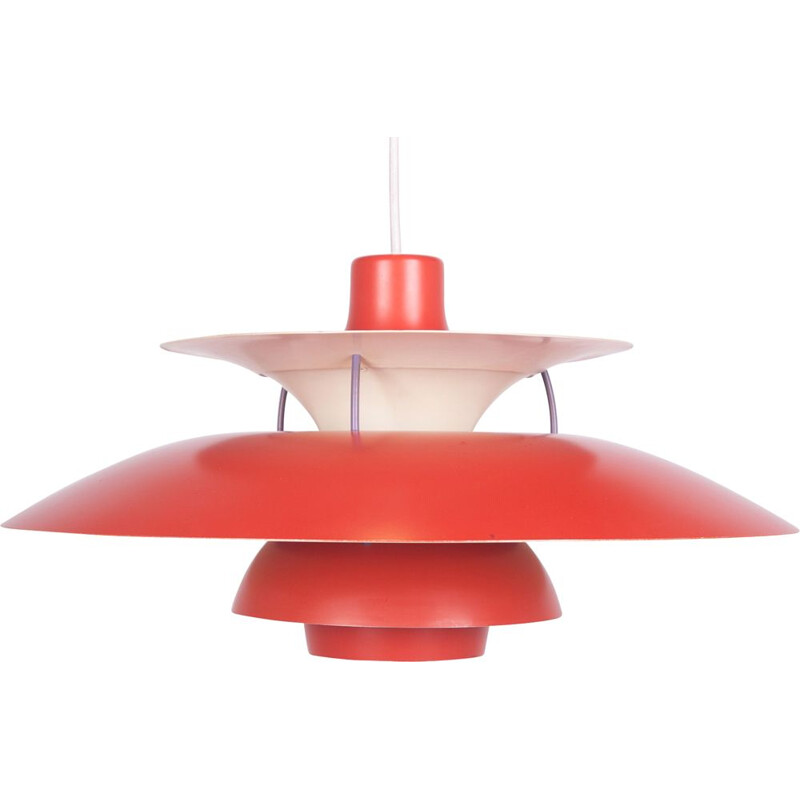 Mid-century red pendant lamp by Poul Henningsen for Louis Poulsen, 1960s
