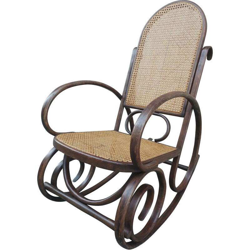 Vintage bentwood rocking chair, 1900