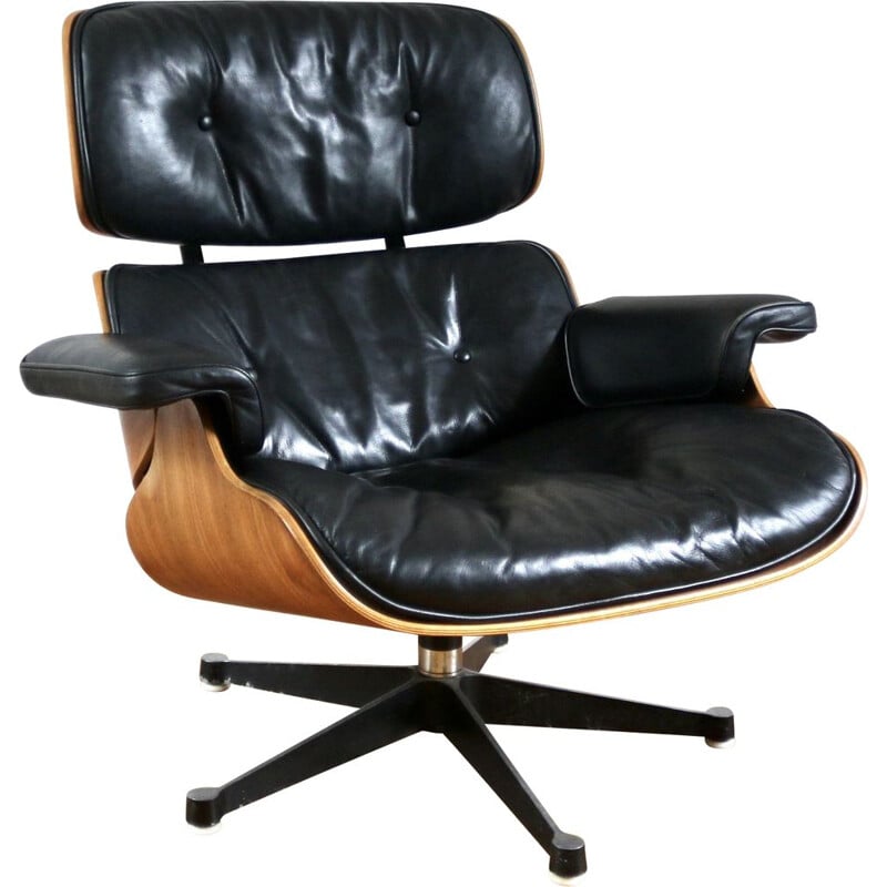 Mid-century lounge chair rosewood by Charles & Ray Eames, 1991s