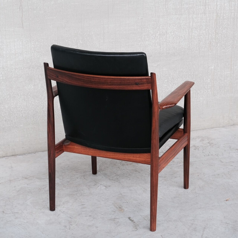 Rosewood mid-century Danish desk armchair by Arne Vodder for Sibast, 1960s