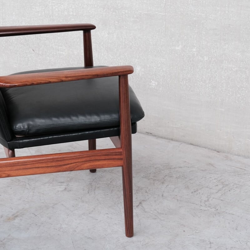 Rosewood mid-century Danish desk armchair by Arne Vodder for Sibast, 1960s