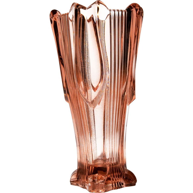 Vintage vase by Irena Pastrankov for Moser, Czechoslovakia 1930s