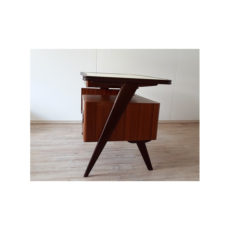 Small Italian mid-century desk in rosewood - 1950s