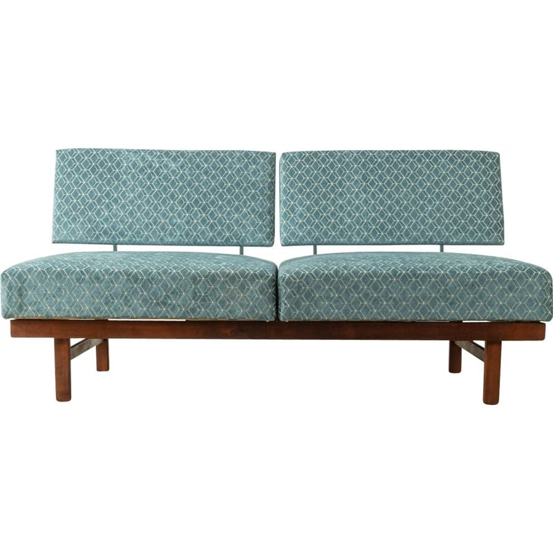 Vintage beech wood sofa by Wilhelm Knoll, Germany 1950s