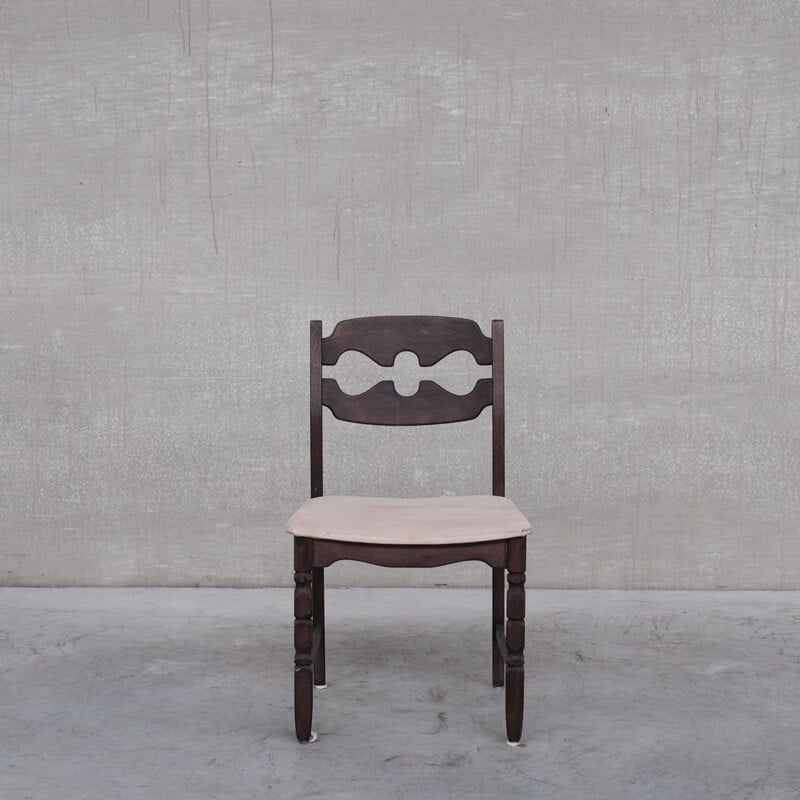 Danish mid-century oakwood dining chair by Henning Kjaernulf, 1960s