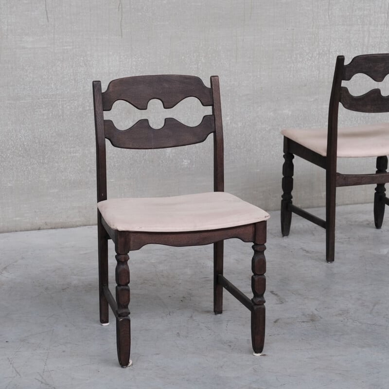 Danish mid-century oakwood dining chair by Henning Kjaernulf, 1960s