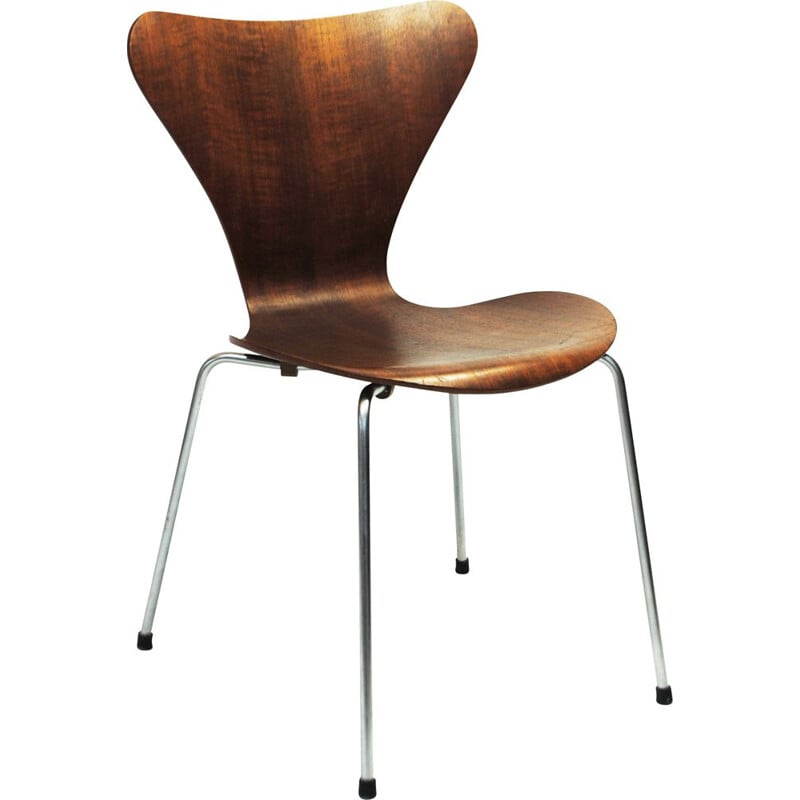 Vintage teak chair by Arne Jacobsen for Fritz Hansen, 1950s