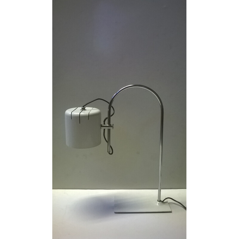 Italian table lamp in white lacquered iron - 1970s