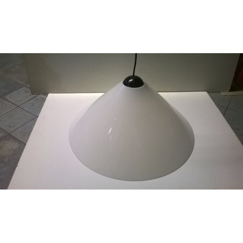 Oluce "Snow" hanging lamp in plexiglass and opaline, Vico MAGISTRETTI - 1970s