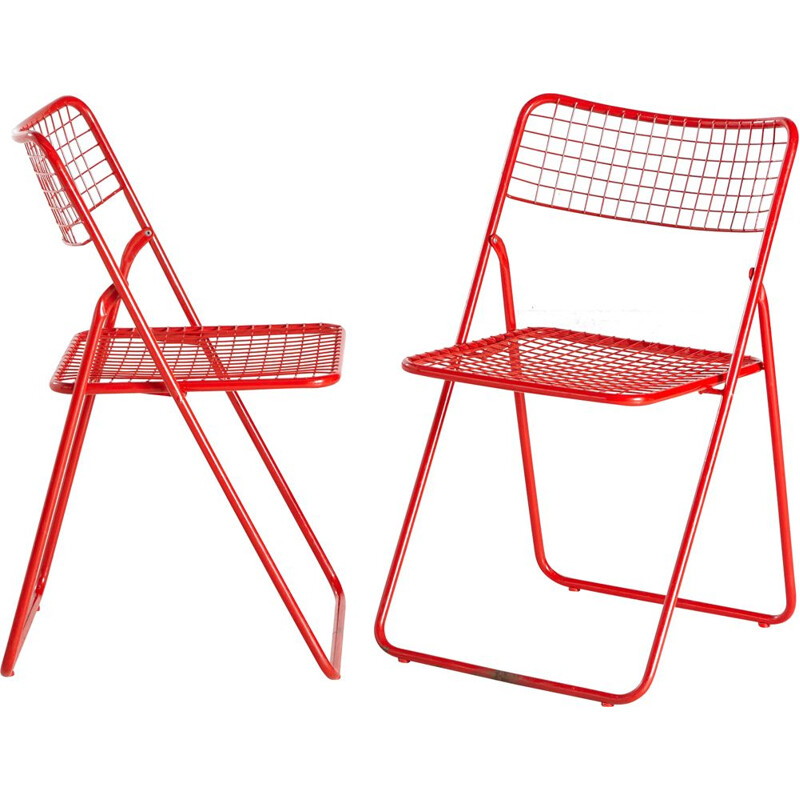 Vintage Ted Net red chair by Niels Gammelgaard for Ikea, 1970