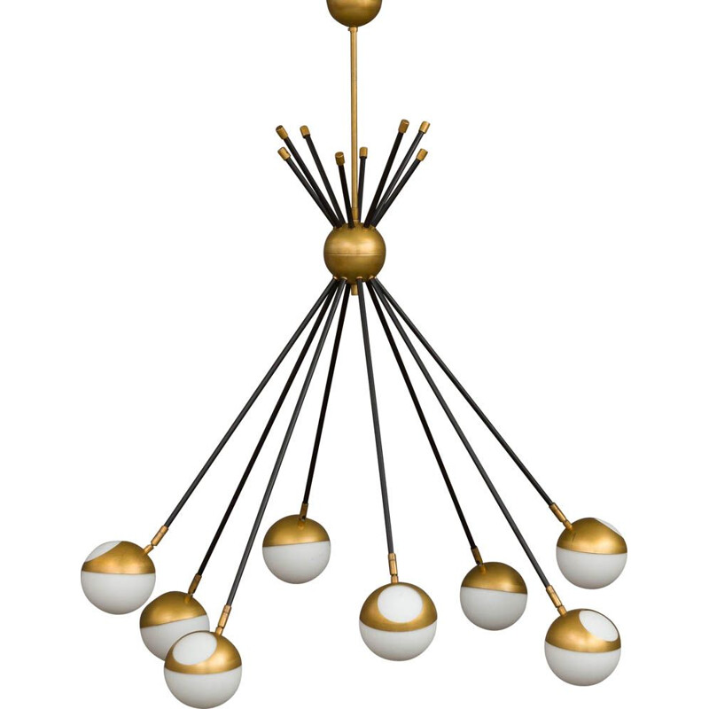 Italian vintage brass chandelier
