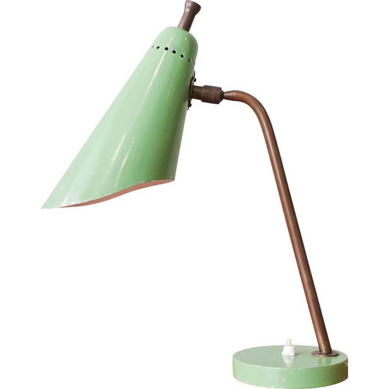 Italian mid-century green table lamp, 1950s