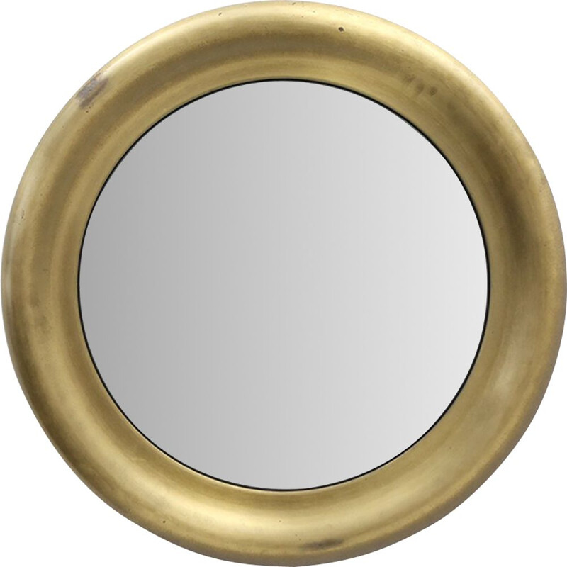 Vintage mirror with gilded frame by Reggiani, 1970s